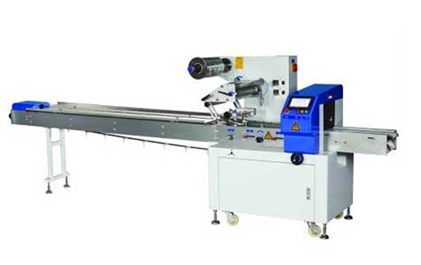 Cushion-type packaging machine - Rotating type biscuit and candy cushion packaging machine